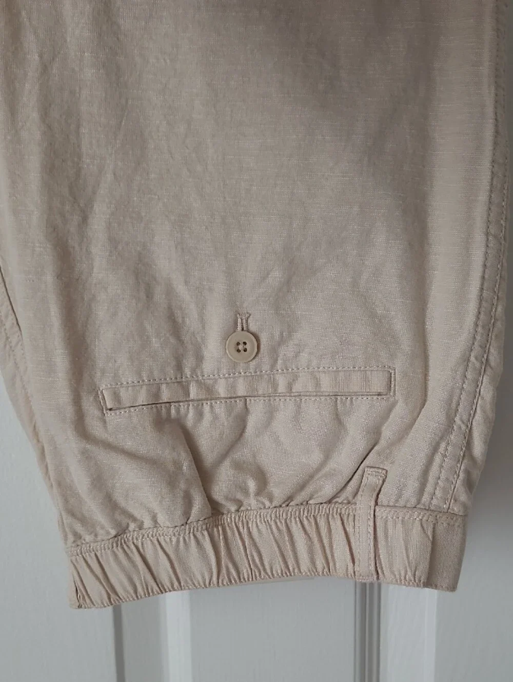 Uniqlo Men's Light Beige Linen Blend Pants